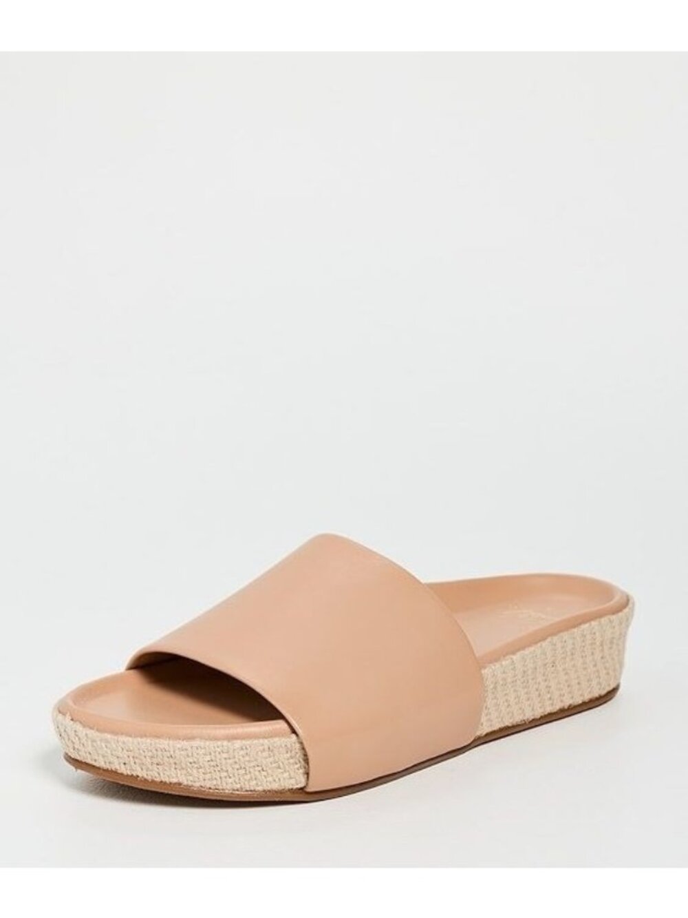 Beek Pelican Jute Leather Platform Sandal Contemporary Honey Minimalist Womens 8